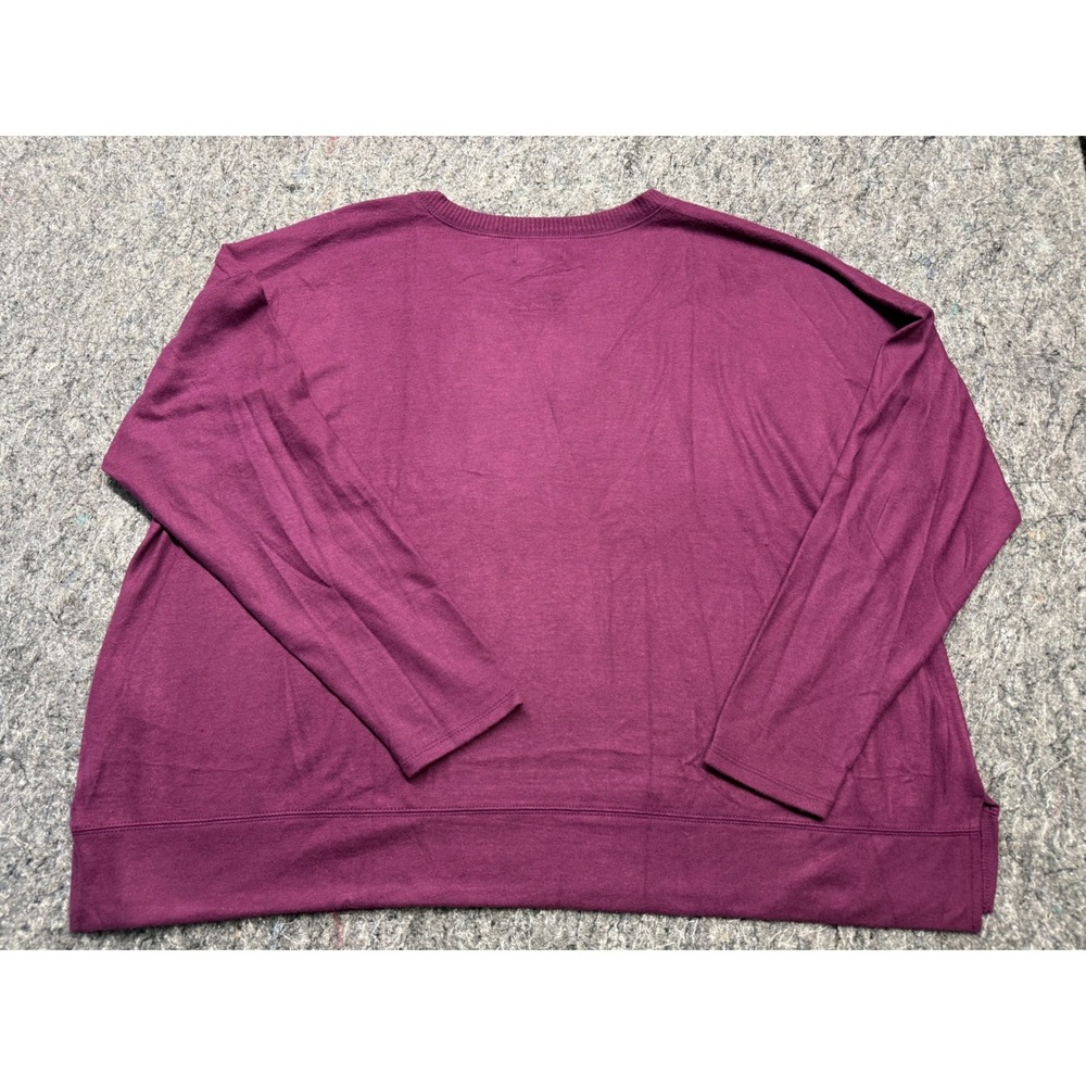Lucky Brand Womens XXL Potent Purple Long Sleeve Crew Neck Pullover Top 7W07008 - Picture 9 of 9